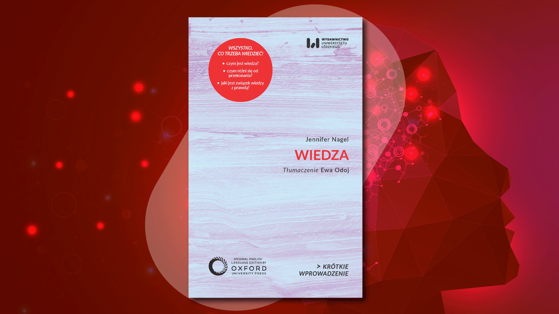 okładka książki na czerwonym tle