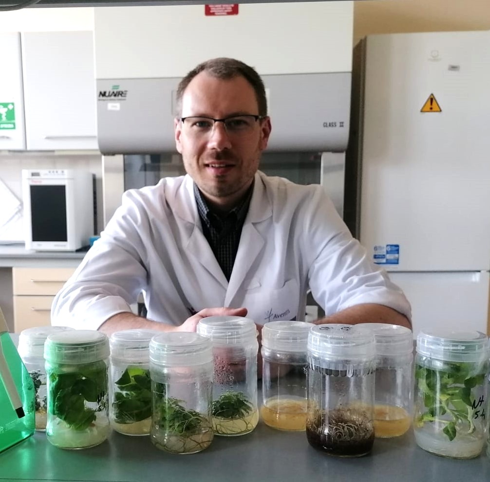 Dr hab. Tomasz Kowalczyk w laboratorium