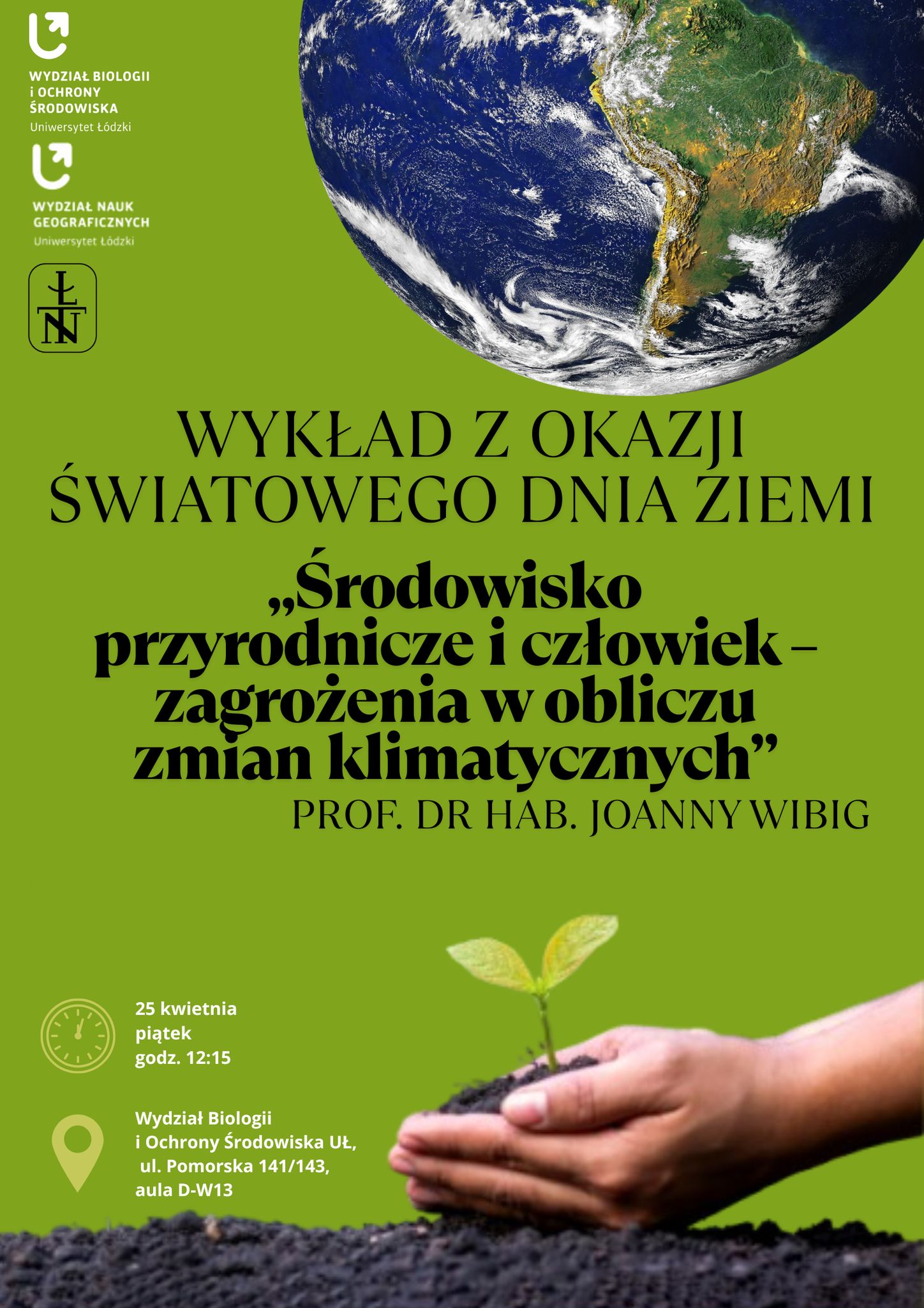 Plakat Wykład na Dzień Ziemi