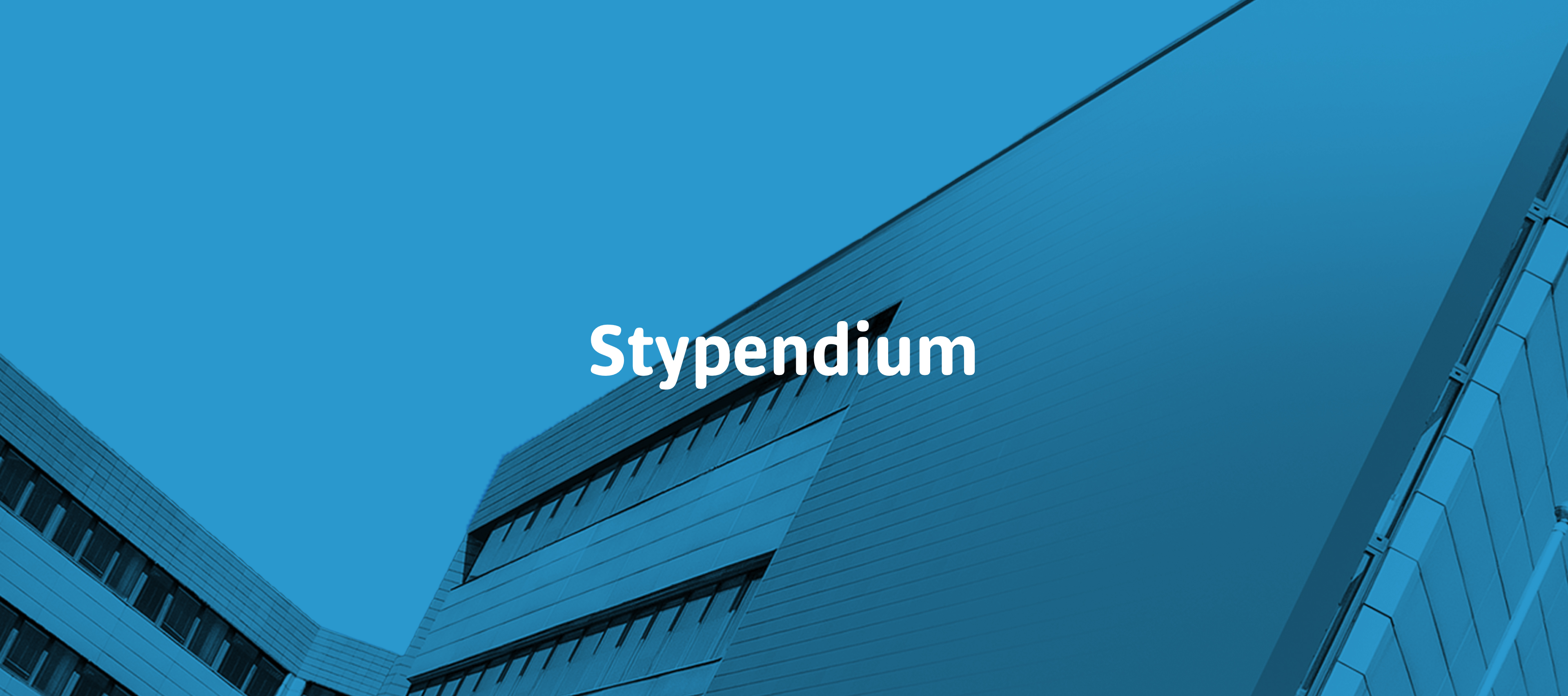 Napis Stypendium na niebieskim tle