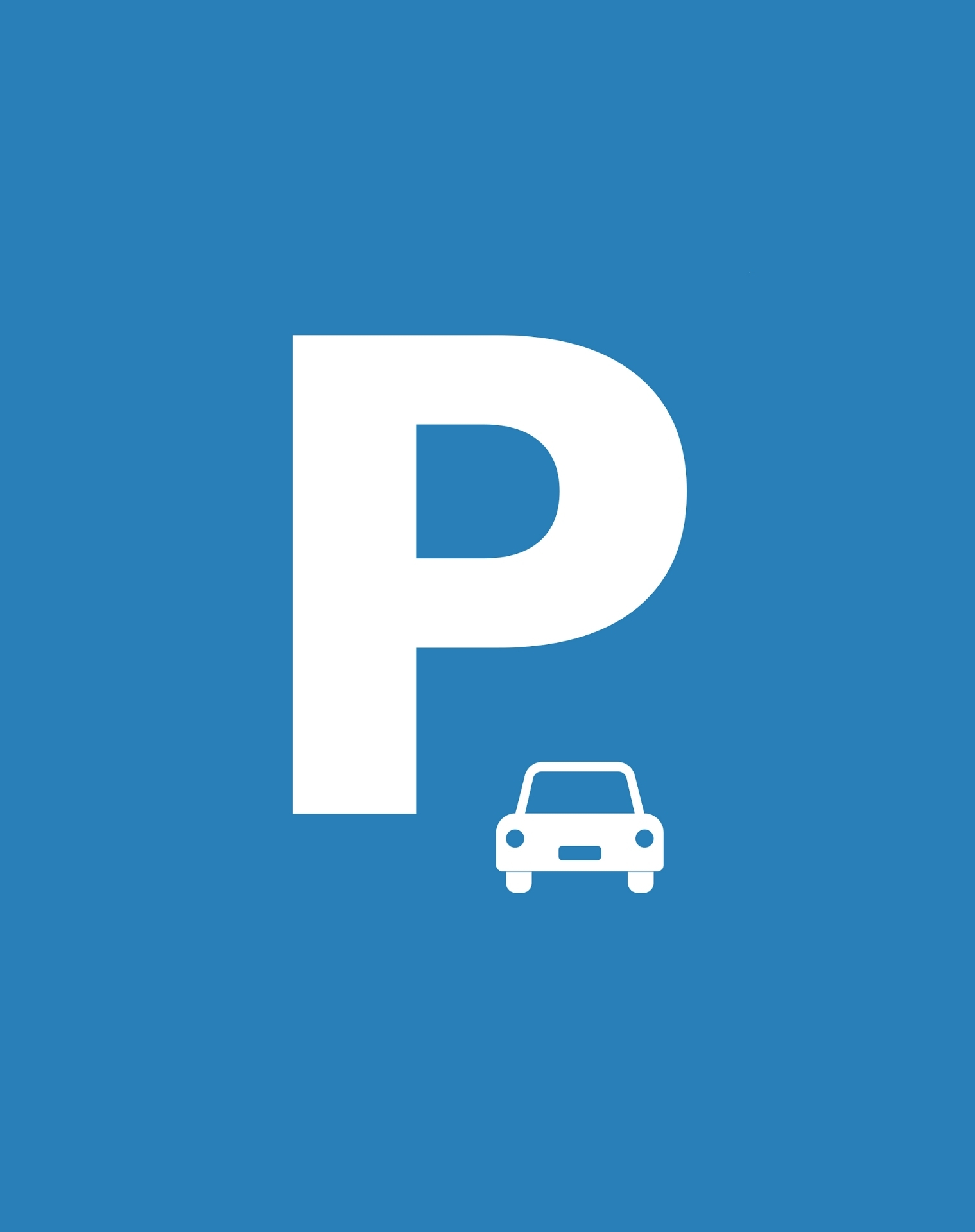 Parking ikonka samochodu i litera P