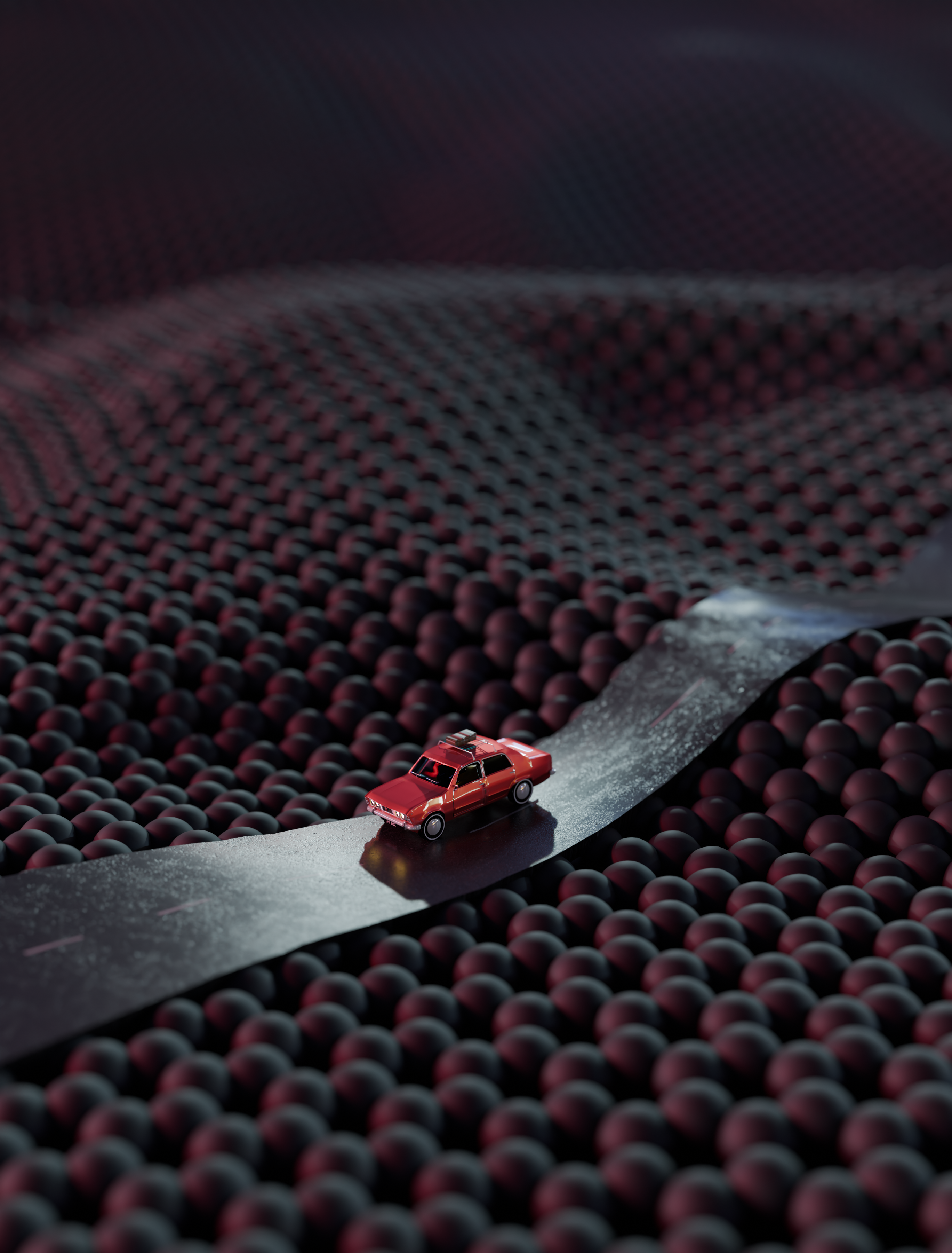 W skali atomowej powstają nanoautostrady dzięki którym możliwy jest ruch pozbawiony tarcia. Na rysunku pokazano obecność takiej nanoautostrady która powstaje na styku grafitu oraz bizmutu.