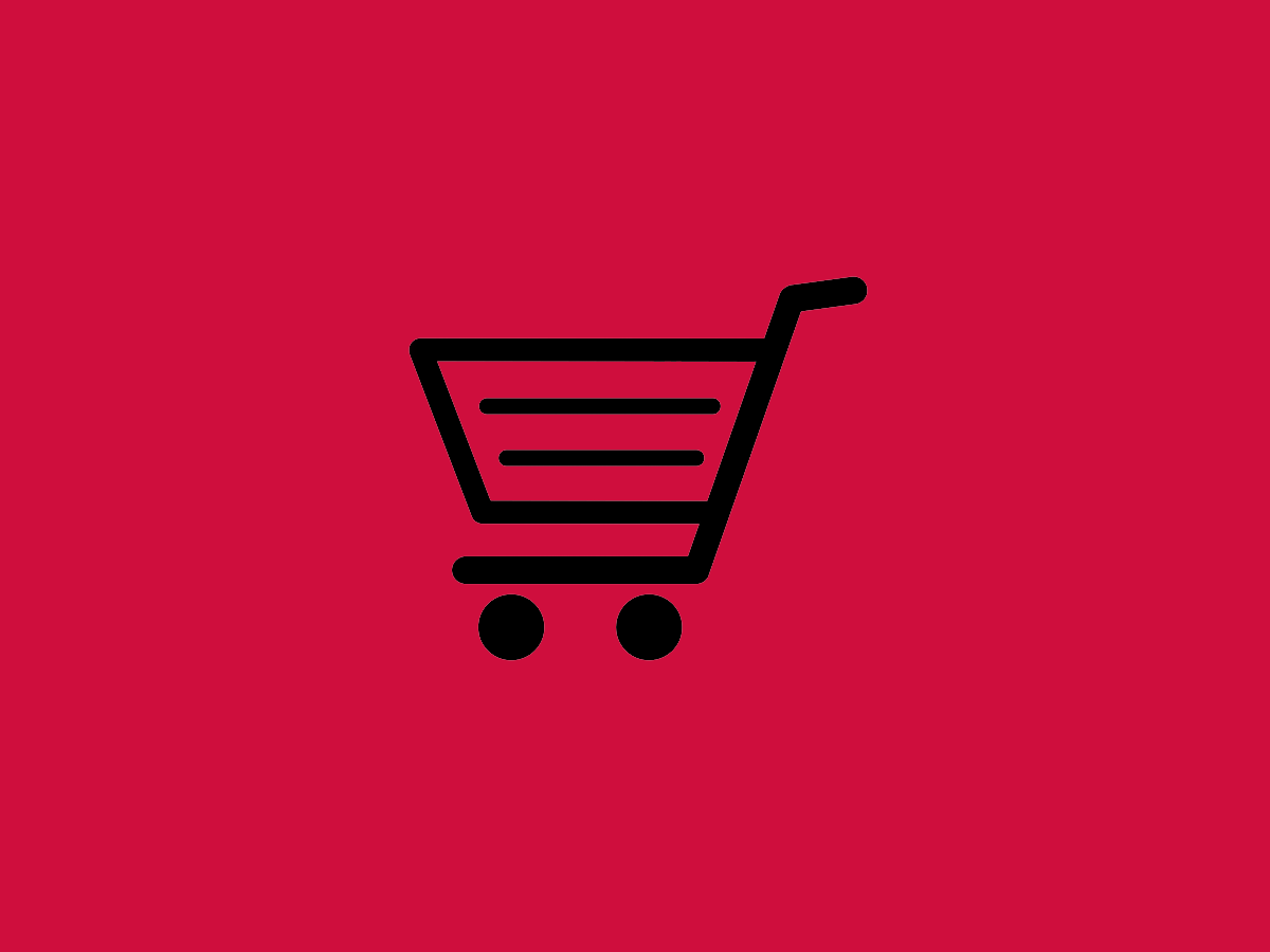 Piktogram czarnego koszyka zakupowego