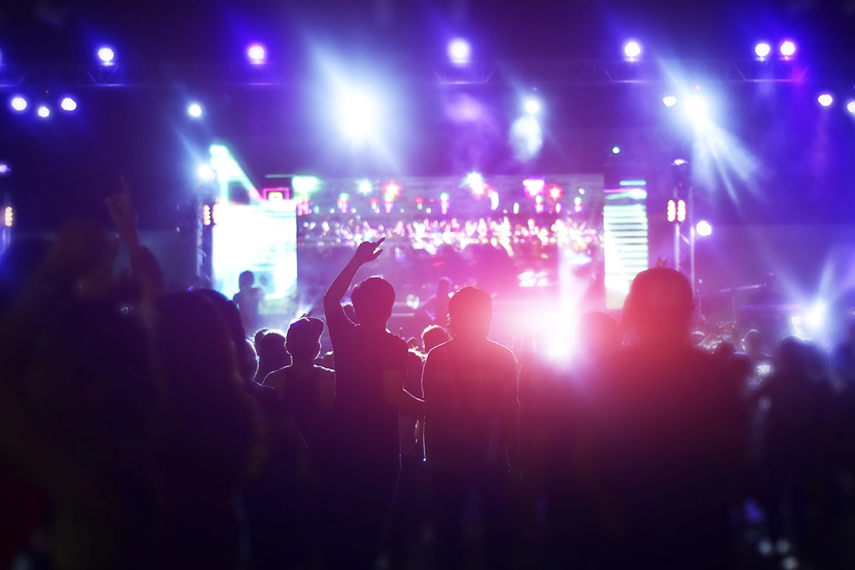 Tłum podczas koncertu.