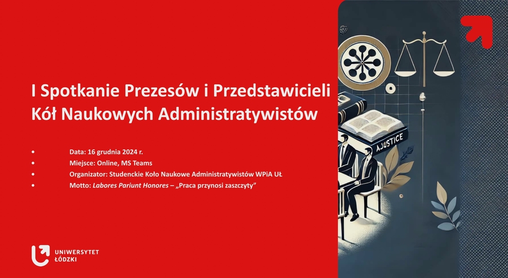 Grafika z informacjami o spotkaniu kół naukowych