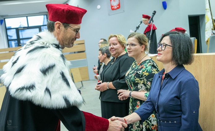 Prof. Anita Staroń z Rektorem UŁ