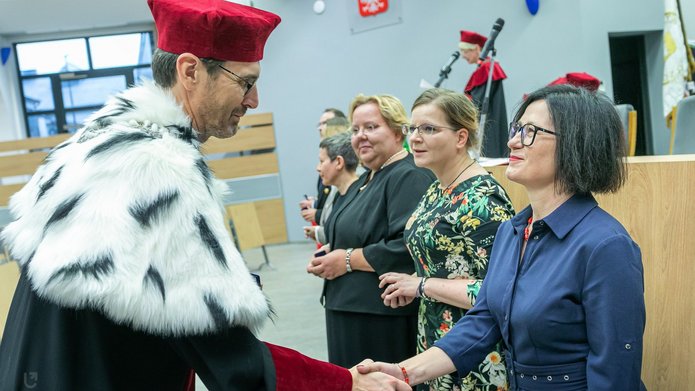 Prof. Anita Staroń z Rektorem UŁ