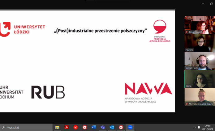 Screen ze spotkania projektowego