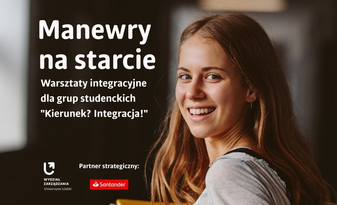 uśmiechnięta kobieta i napis Manewry na starcie