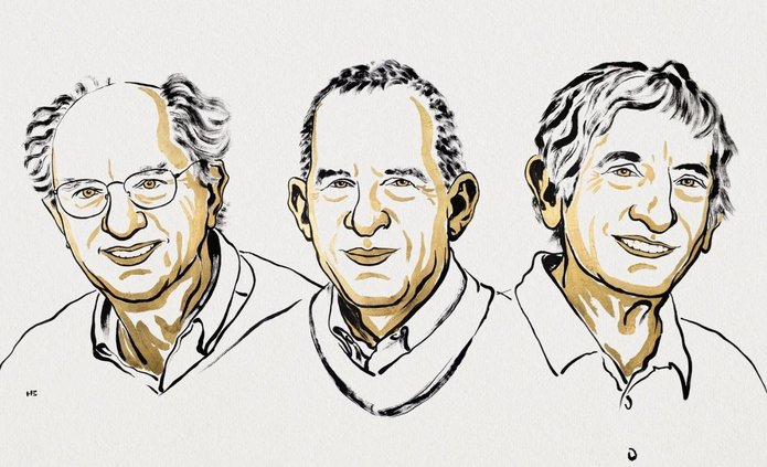 szkic trzech mężczyzn w średnim wieku