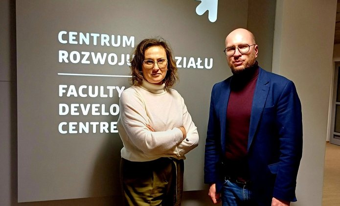 Dr Kamil Brzeziński oraz Pani Monika Perek z Rady Osiedla Łódź-Stare Polesie