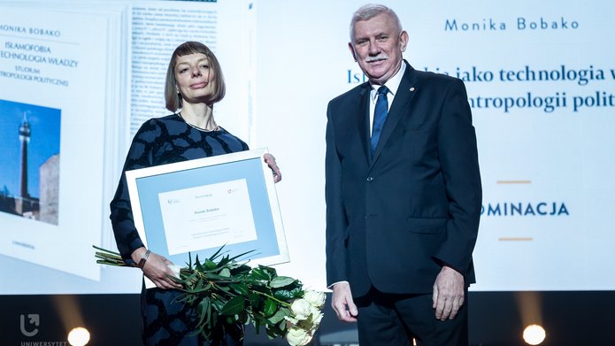Monika Bobako podczas gali wręczenia nagrody 