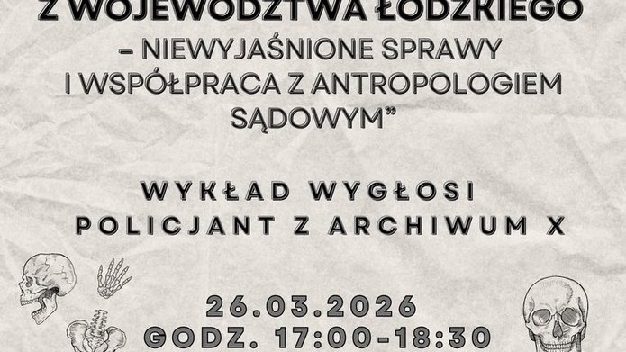 Plakat odnośnie wykładu 