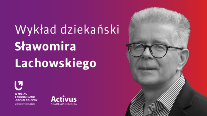 Zdjęcie p. Lachowskiego i tytuł wykładu
