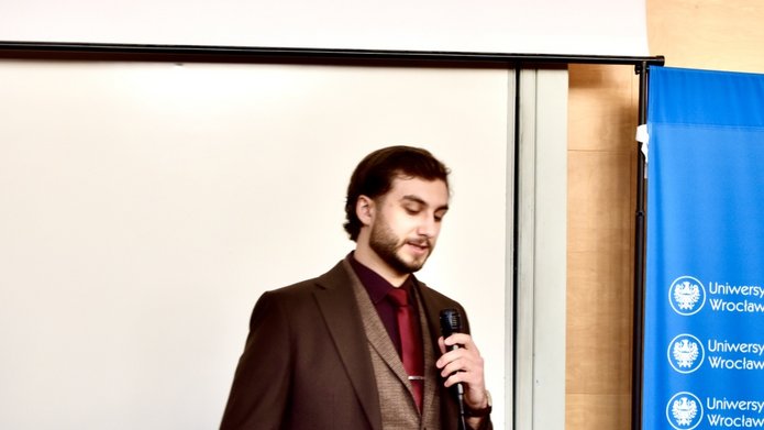 Student podczas wystąpienia