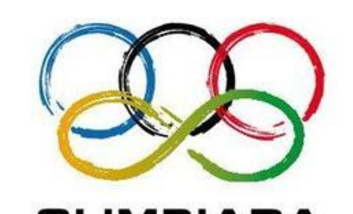 koła olimpijskie i znak nieskończoności