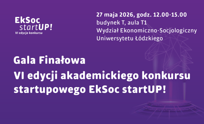 zaproszenie na Galę finałową VI edycji konkursu EkSoc startUP!