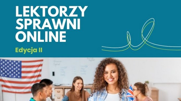 Banner Projektu z napisem "Lektorzy sprawni online - edycja 2"