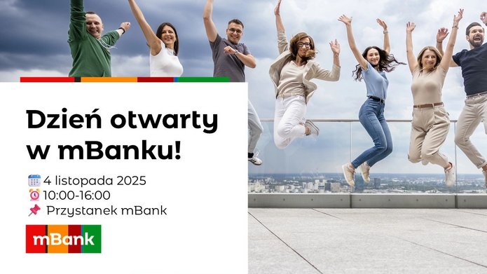 plakat informacyjny na temat dnia otwartego w mbanku