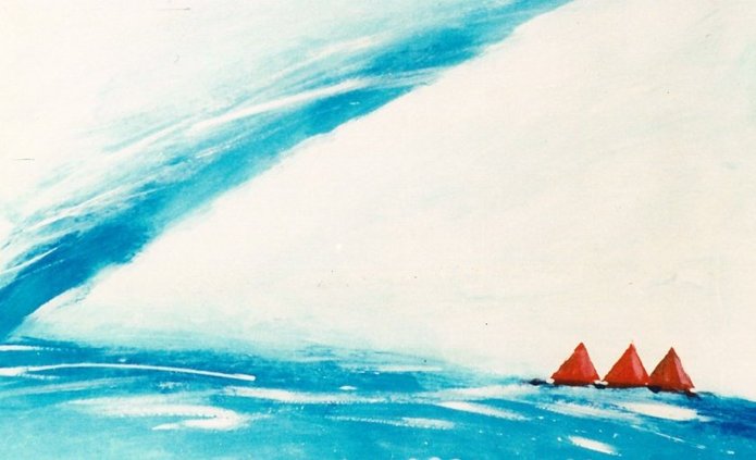 zaśnieżony pejzaż górski, litery z i m