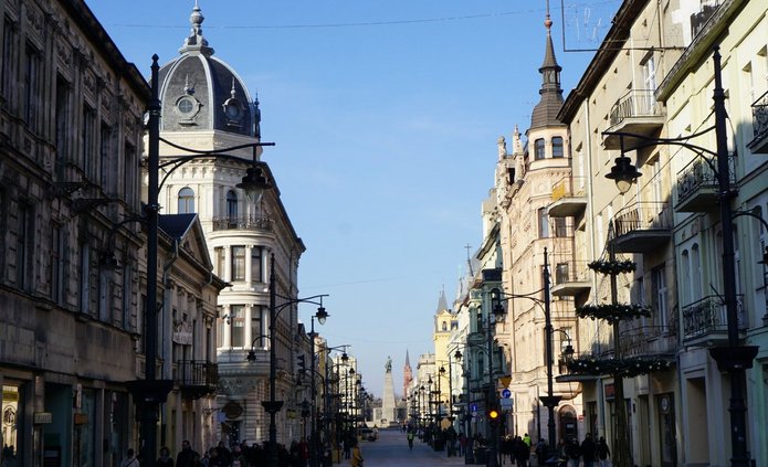 Łódź, widok ulicy. Fot. jarko, Pixabay