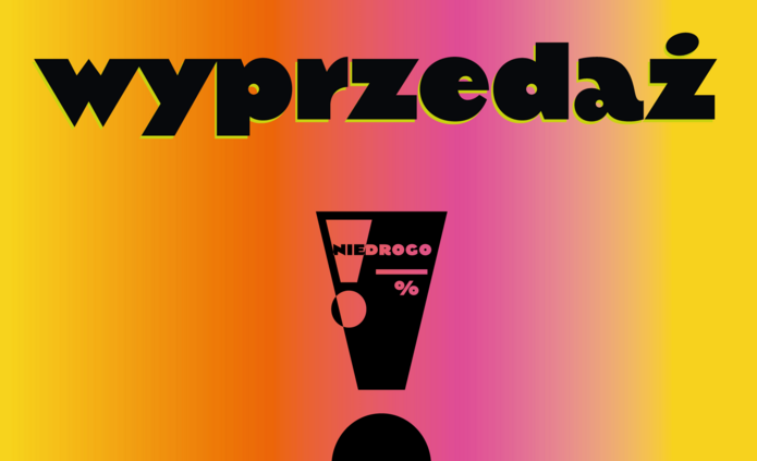 Grafika z napisem wyprzedaż