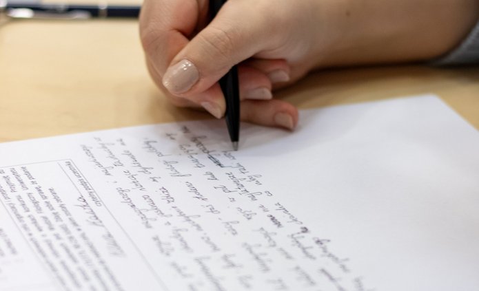 kartka z tekstem dyktanda