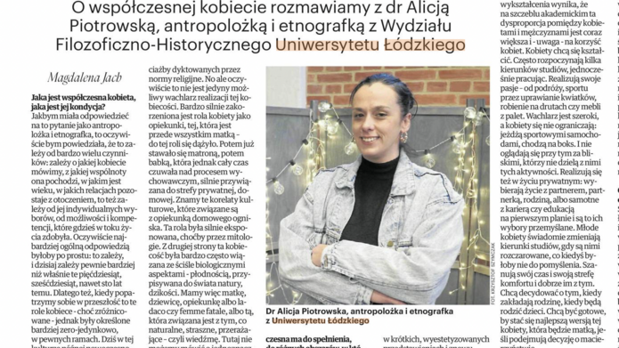 Screen wywiadu z dr Piotrowską