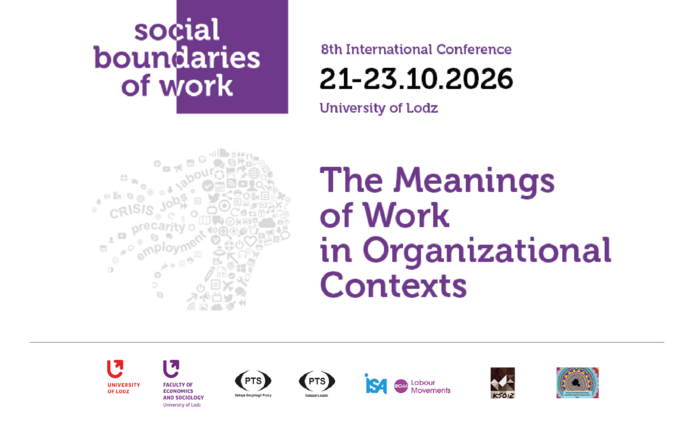 baner z napisem the meaning of work in organizational contexts