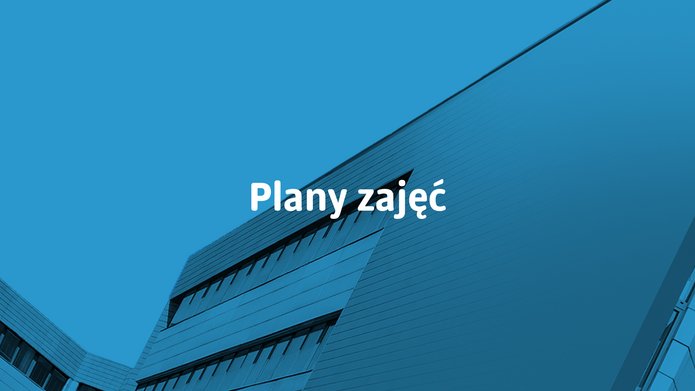 Napis Plan zajęć na niebieskim tle