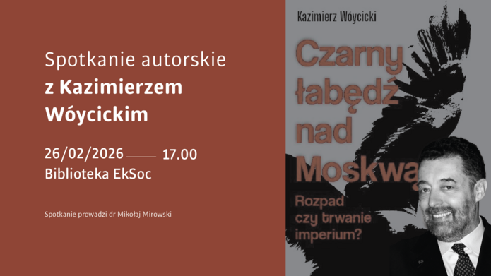 Okładka książki wraz ze zdjęciem autora, na okładce skrzydło czarnego łabędzia