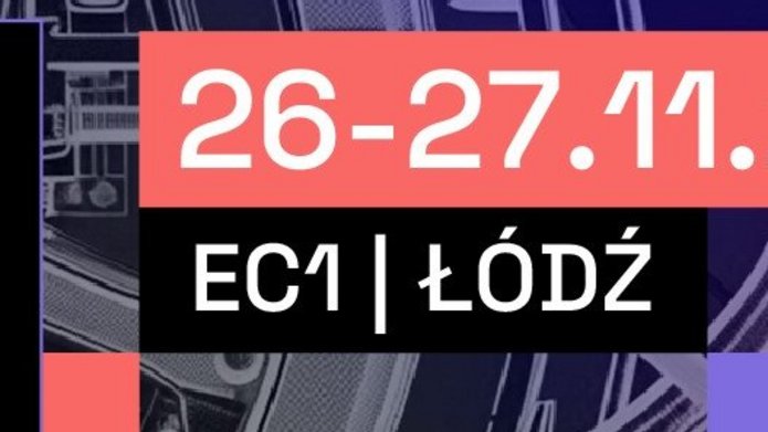 Baner z napisem Bomba Megabitowa Festiwal Lema