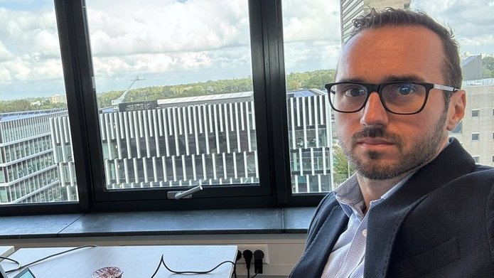 Michał Kobierecki podczas pobytu w Rotterdamie