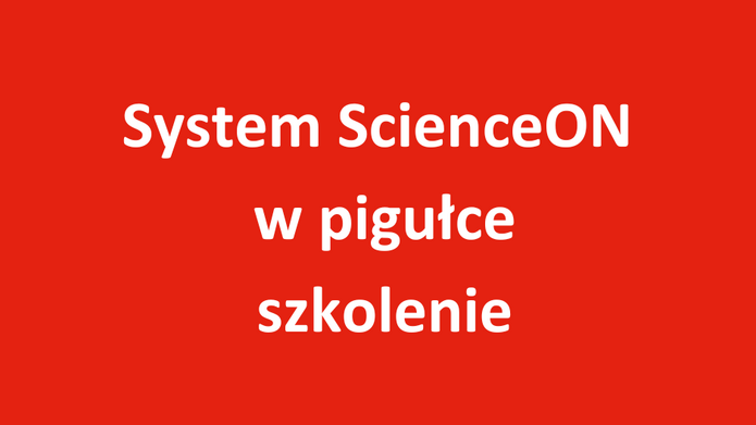 System ScienceON w pigułce - szkolenie