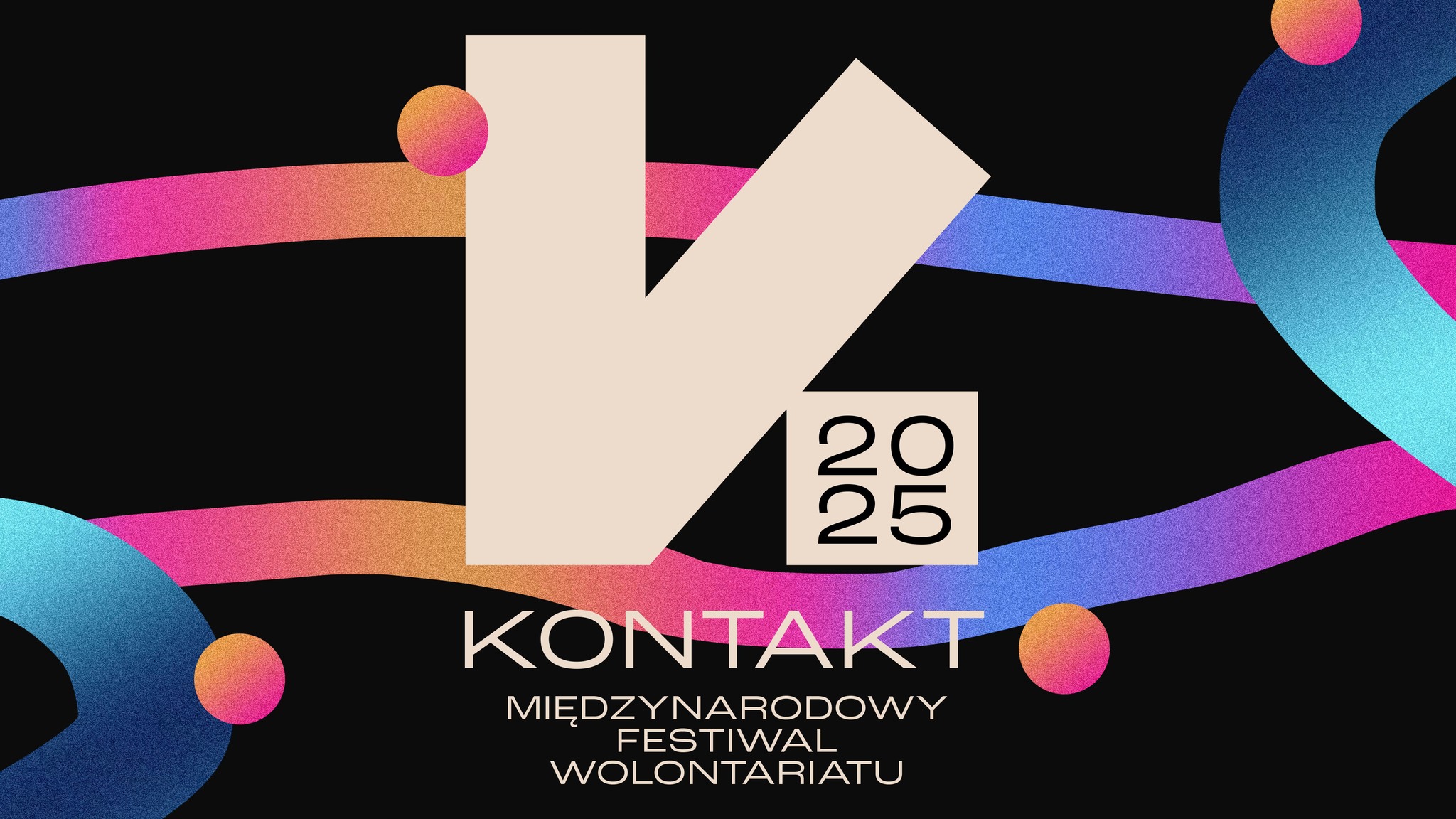 Plakat promujący festiwal wolontariatu "Kontakt"